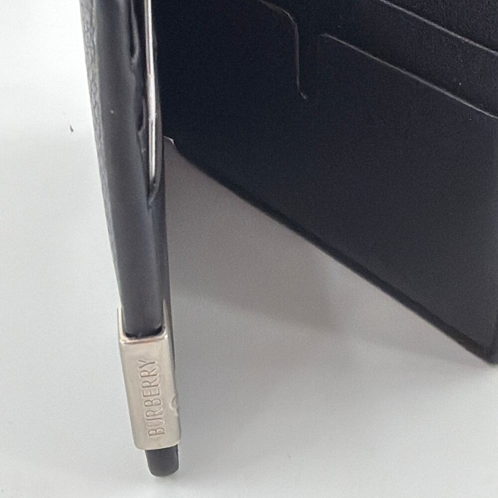 Burberry Men's Black Hipfold Granny Leatherv B-cut Bi-fold Wallet One Size - Picture 8 of 9